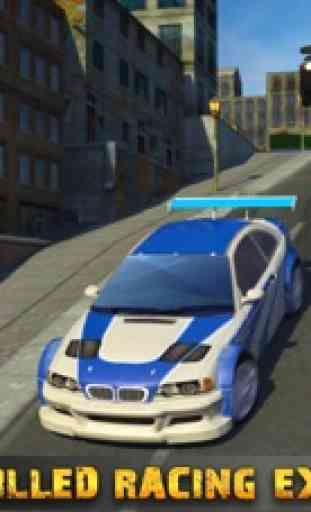 Policía Perseguir Auto Escapar: Caliente Racing 3D 2
