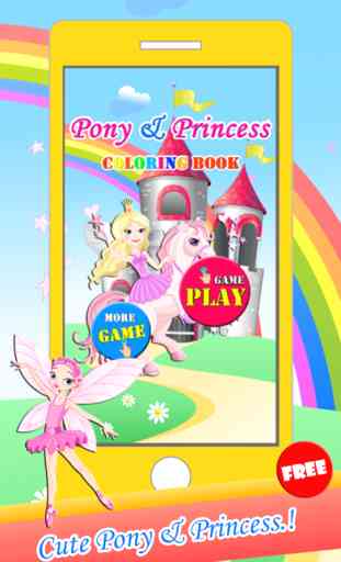 Poni Y Princesa Dibujo Y Pintura De Juegos Niños 2