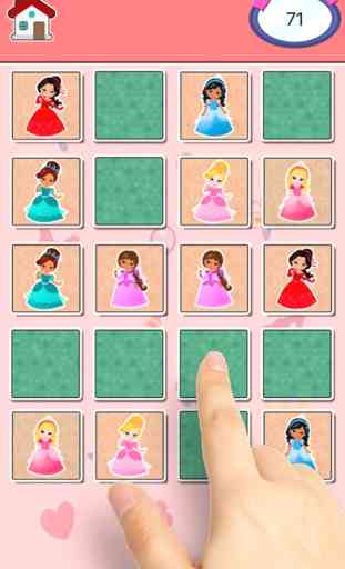 Princesas  Juego memoria  para niñas de 3 a 5 años 4