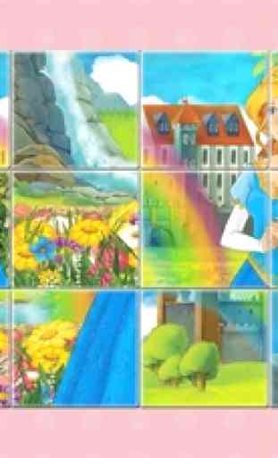 Puzzles de princesas para pintar y colorear 2