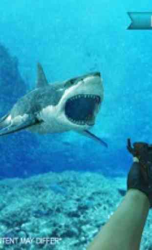Francotirador de tiburón – quijadas de blanco gran 3