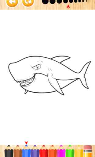 tiburón & pez mar libro de colorear para niño 3