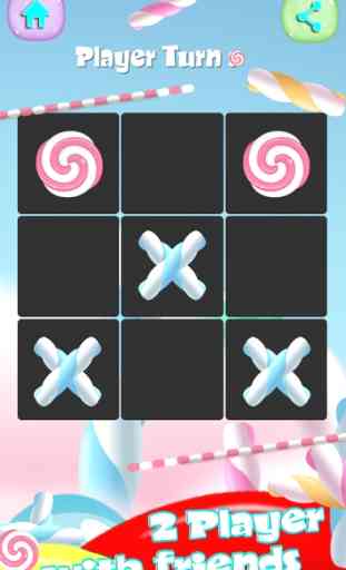 Tic Tac Toe ! Candy 2 Player 3