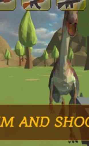 Cazador salvaje de la Jungle de Dino del pixel 1