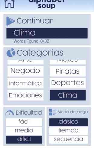 Sopa de letras en español – Buscar palabras 3
