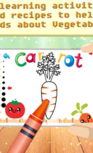 Vegetable Coloring & Vocab - vegetal dibujos juego 4