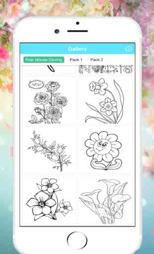 Para colorear las flores Kid - Libro Dibujos Arte 2