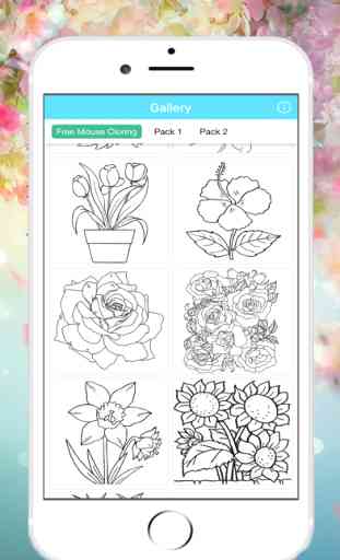 Para colorear las flores Kid - Libro Dibujos Arte 3