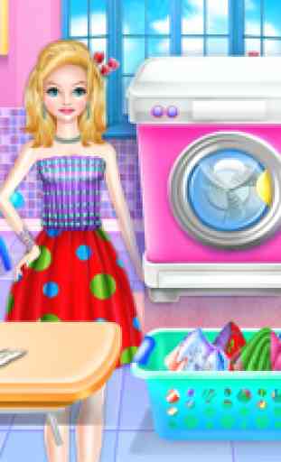 Juego Olivia lava la ropa 1