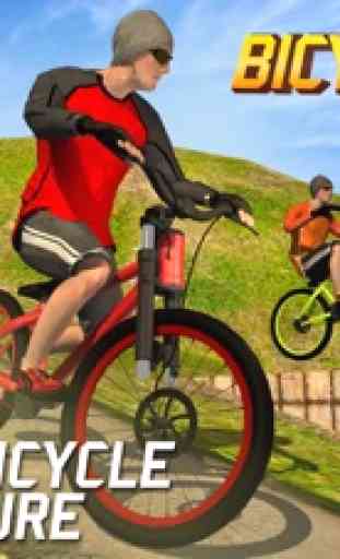 Offroad bicycle rider - uphill mountain BMX rider 1