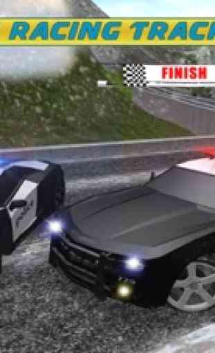 Policía Perseguir Cerro Carro 3D: Policías Chofer 4
