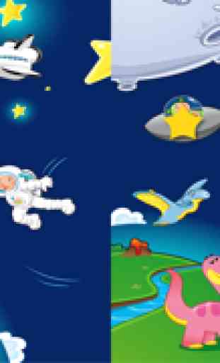 El espacio exterior! Juego para los niños de 2-5 años - Juegos y rompecabezas para guardería, preescolar o jardín de infantes con el astronauta, cohete, lanzadera, ufo, extranjero, estrellas, sol, luna y planetas 2