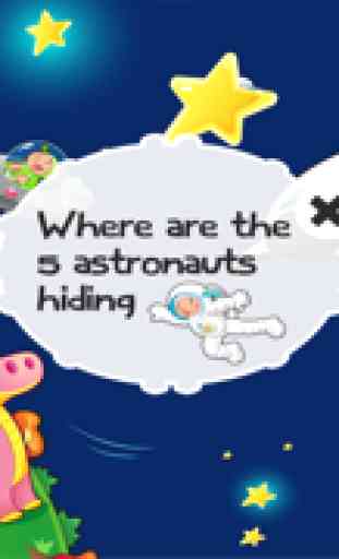 El espacio exterior! Juego para los niños de 2-5 años - Juegos y rompecabezas para guardería, preescolar o jardín de infantes con el astronauta, cohete, lanzadera, ufo, extranjero, estrellas, sol, luna y planetas 3