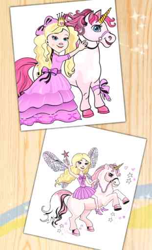 Pintar unicornios y pegasos – Libro para colorear 1
