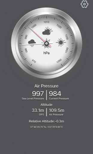 Barómetro GPS - Barometría y altitud actuales 1