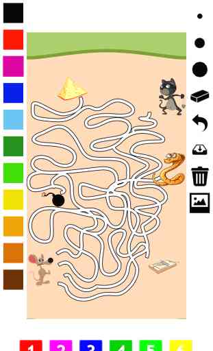 Labyrinth learning games - Juego de aprendizaje para niños de 3-5 años: laberintos, juegos y rompecabezas para el kinder, la escuela preescolar o guardería con animales. Ayuda perro, conejo, mono, ardilla, ratón y piratas en el laberinto 3