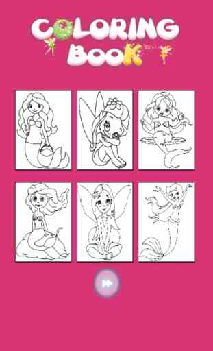 Niños Coloring Book - princesa de dibujos animados 1