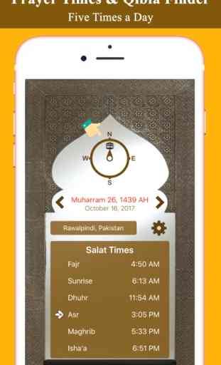 Tiempos de oración y Qibla PRO 1