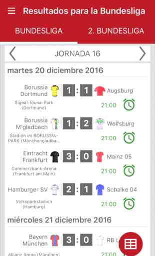 Resultados en vivo de la Bundesliga 2017 / 2018 1