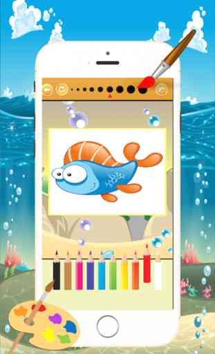 Marina Animales Coloring Book - Todo en 1 Animales de dibujo y pintura Mar colorido de los niños juegos gratis 2