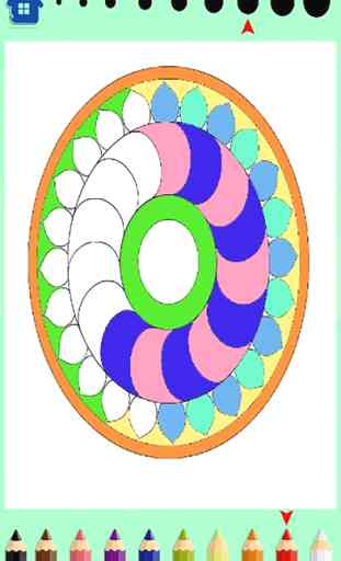 Mandala para colorear libro-diseño 3