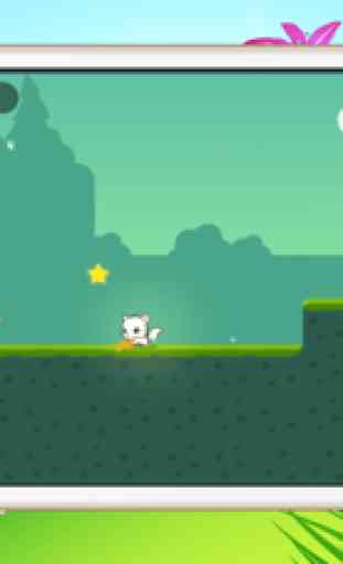 Pequeña aventura gatito - Greedy gato blanco corriendo 3