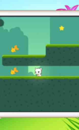 Pequeña aventura gatito - Greedy gato blanco corriendo 4