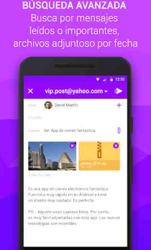 App de correo para Yahoo y más 3