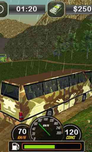 Autobús del ejército que conduce - transportista 3