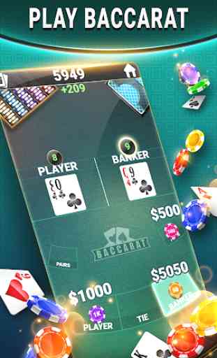 Blackjack y Baccarat - Juego de cartas para Casino 3