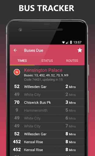 Buses Due: London bus times 2