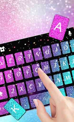 Colorful 3d Galaxy Tema de teclado 2