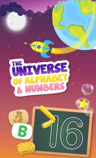 Learn the Universe of English Alphabet and Numbers 1