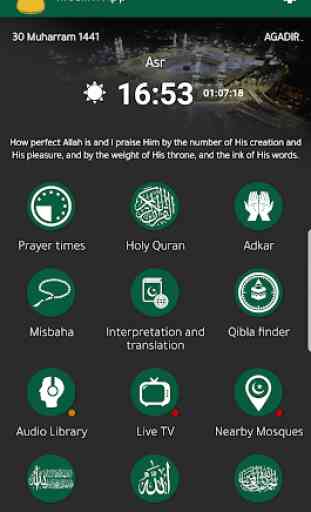 Moslim App - Adan Prayer times, Qibla, Holy Quran 1