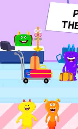 My Monster Town - Airport Games for Kids 3