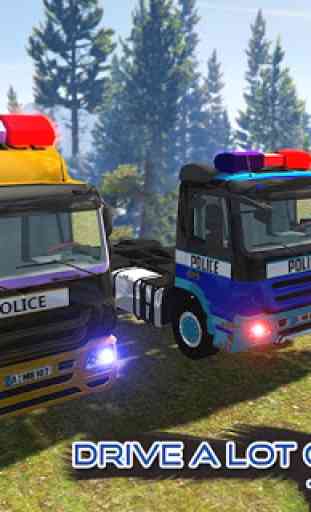 NOS policía remolcar camión transporte simulador 4