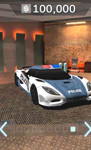 Persecución del simulador de coche de policía 3