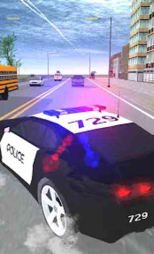 Policía y juego de coches simulador 3D 1