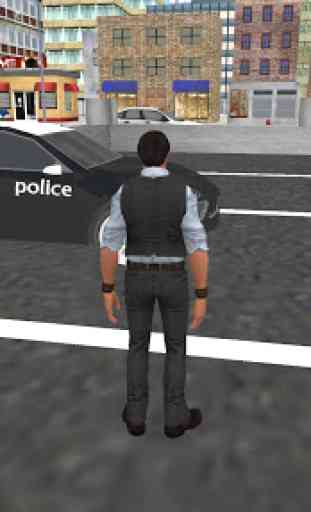 Policía y juego de coches simulador 3D 2
