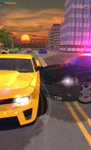 Policía y juego de coches simulador 3D 4