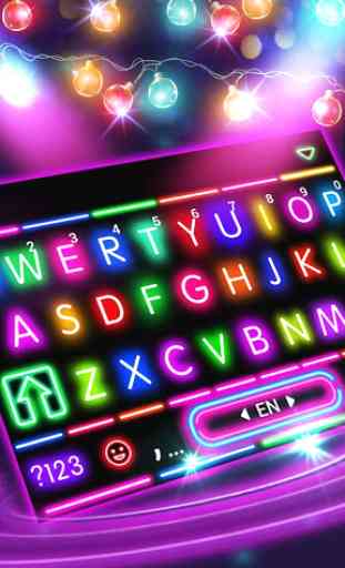 Sparkle Neon Lights Tema de teclado 1