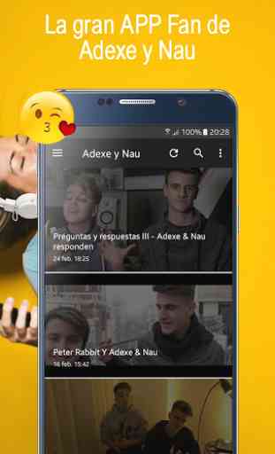 Adexe y Nau, Fan app de los hermanos Adexe & Nau 1