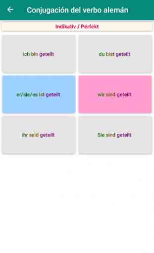 Alemán Verbo Conjugación - Conjugador- Traducción 3