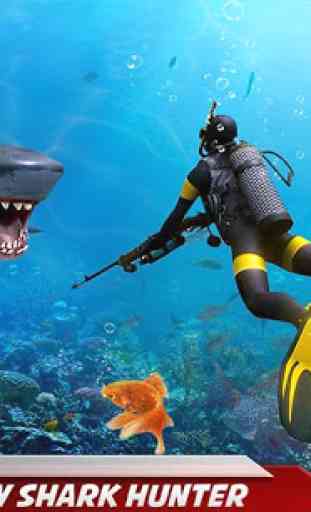 ataque de tiburón enojado: juegos caza tiburones 1