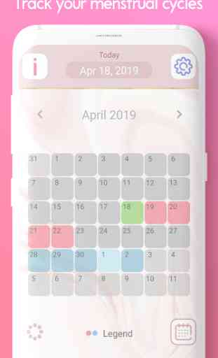Calendario menstrual: Periodo menstrual calendario 1