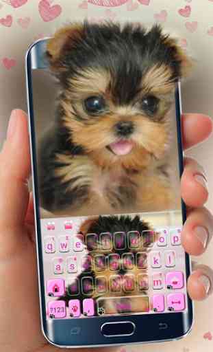Cute Tongue Cup Puppy Tema de teclado 1