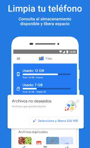 Files de Google: Libera espacio de tu teléfono 1