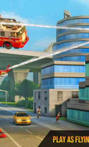 Flying Firefighter Truck Transform Robot Games 3