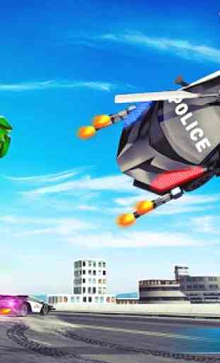 helicóptero de policía volando marca juegos robot 2
