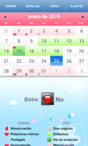 Menstrual calendario - período tracker en español 3